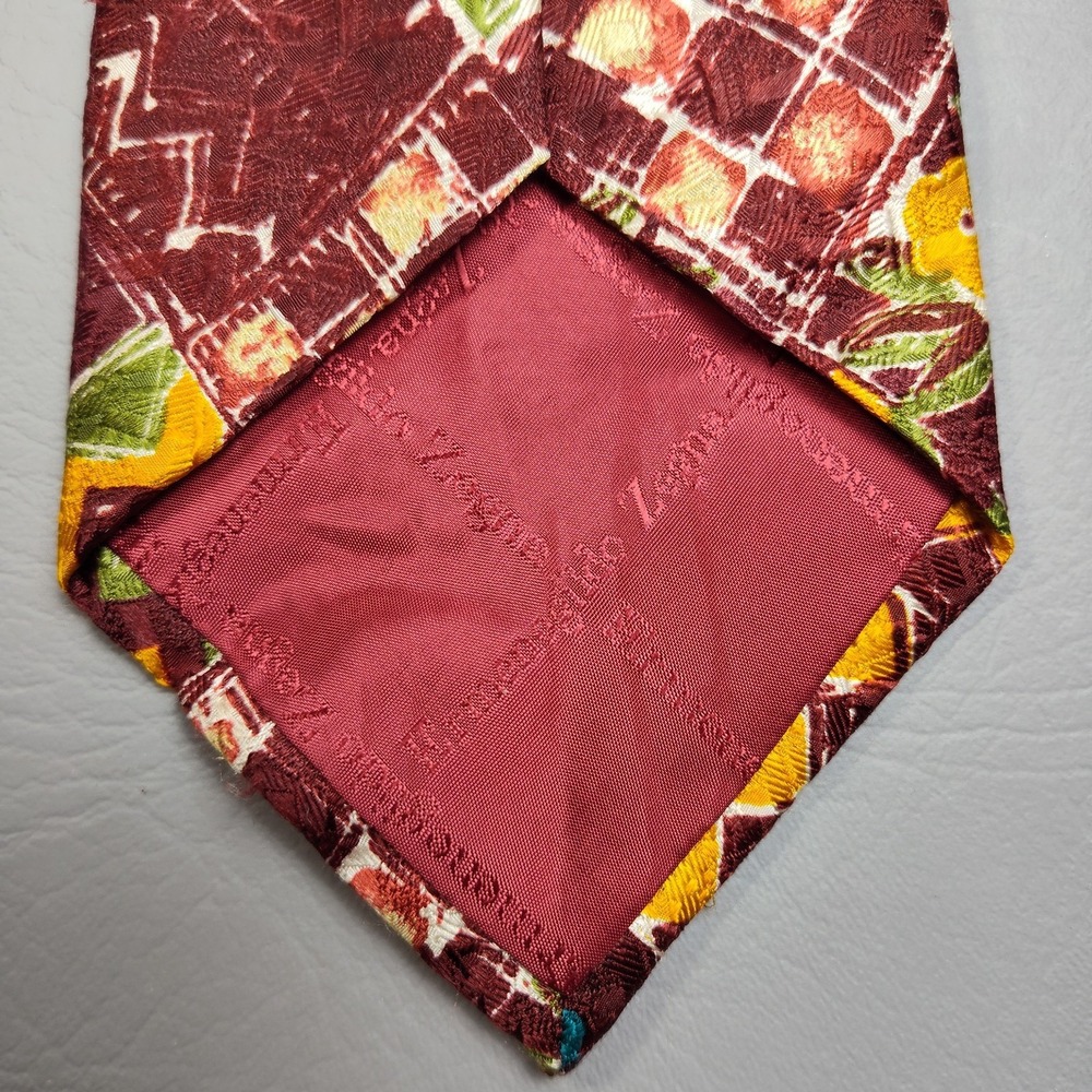 Vintage Ermenegildo Zegna Tie Multi Color Floral 100%‎ Silk  58" Made In Italy - Picture 4 of 11